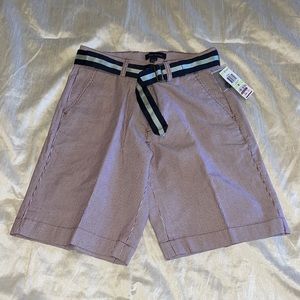 Club Room Pin Stripe Shorts with Belt
